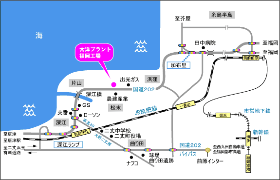 太洋プラントアクセスマップ